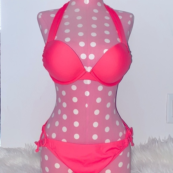 Vintage Victoria’s Secret coral bombshell bikini set - Picture 1 of 10